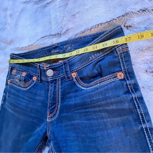 Seven7 Bootcut Women's Jeans‎ 10 Orange Embroidery Detail - Picture 11 of 15